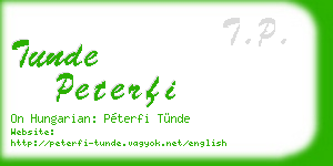 tunde peterfi business card
