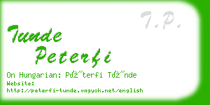 tunde peterfi business card